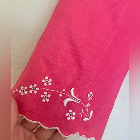 Vintage Pink Embroidered Dressing Gown - Picture 4 of 12